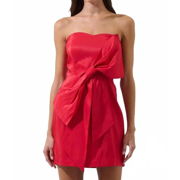 SUGARLIPS Dresses & Skirts - NEW SUGARLIPS strapless bow mini dress in cherry